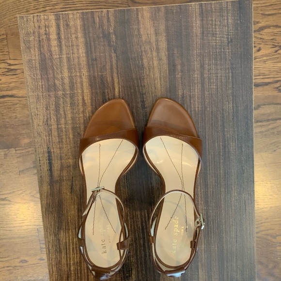 kate spade Shoes - Kate Spade Brown Leather Ankle-Strap Sandals